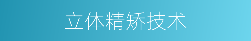 立体精矫技术的同义词