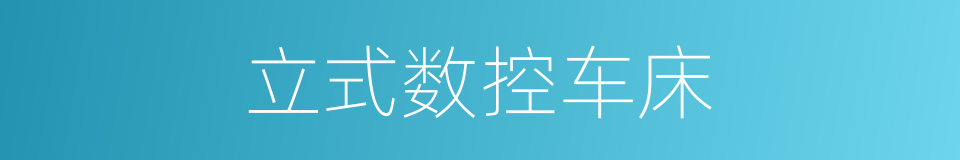 立式数控车床的同义词
