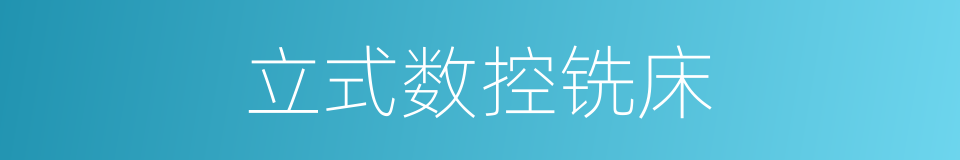 立式数控铣床的同义词