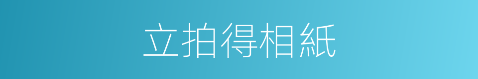 立拍得相紙的同義詞
