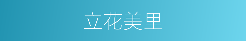 立花美里的同义词