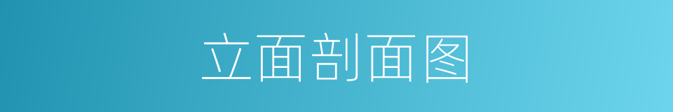 立面剖面图的同义词