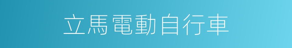 立馬電動自行車的同義詞