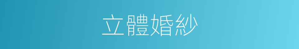 立體婚紗的同義詞