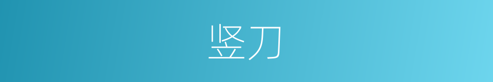 竖刀的意思