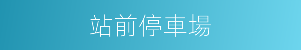 站前停車場的同義詞