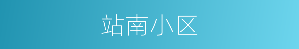 站南小区的同义词