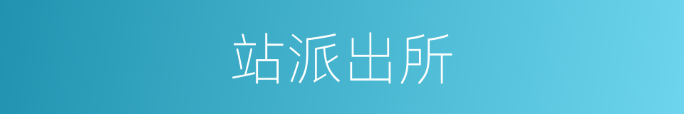 站派出所的同义词