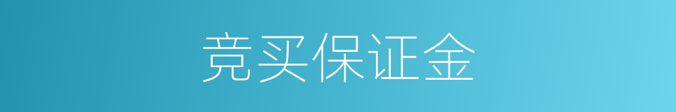 竞买保证金的同义词