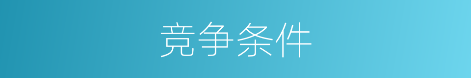 竞争条件的同义词