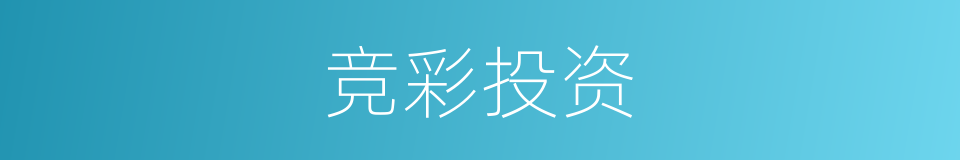 竞彩投资的同义词