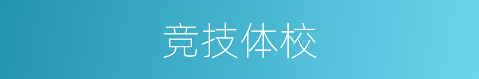 竞技体校的同义词