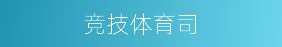 竞技体育司的同义词