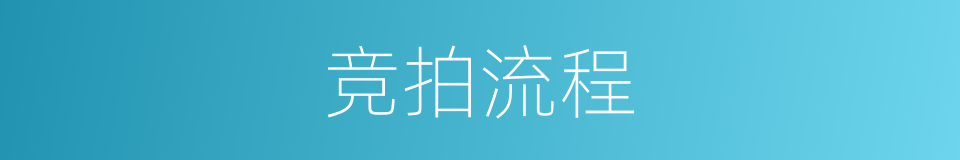 竞拍流程的同义词