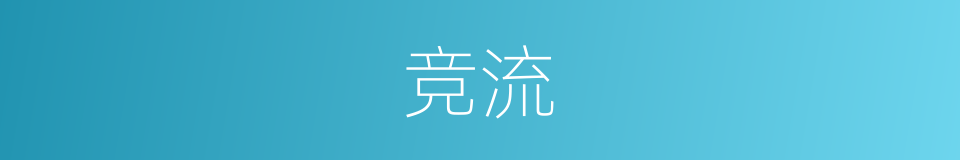 竞流的同义词