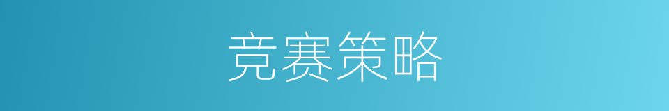 竞赛策略的同义词