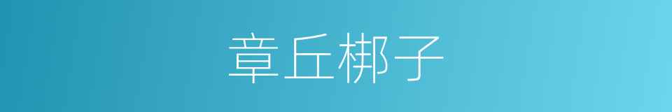 章丘梆子的同义词