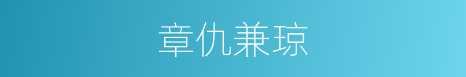 章仇兼琼的同义词