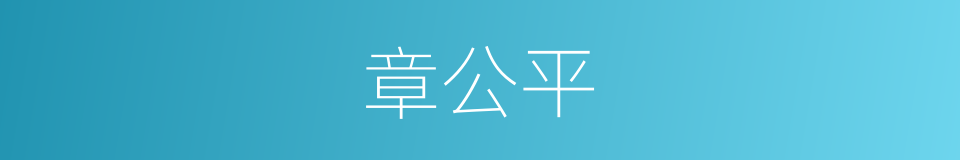 章公平的同义词