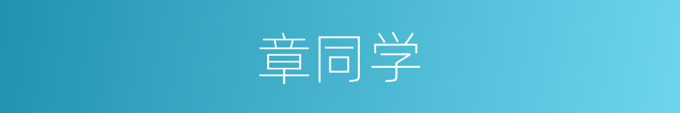 章同学的同义词