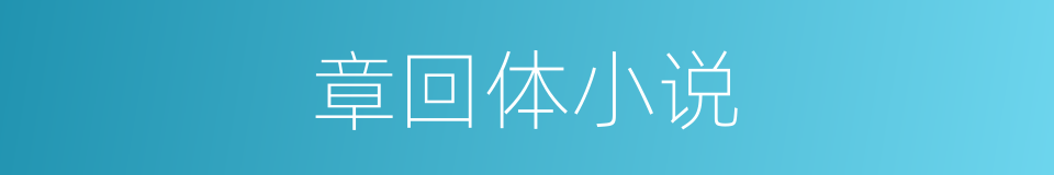 章回体小说的同义词