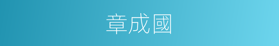 章成國的同義詞