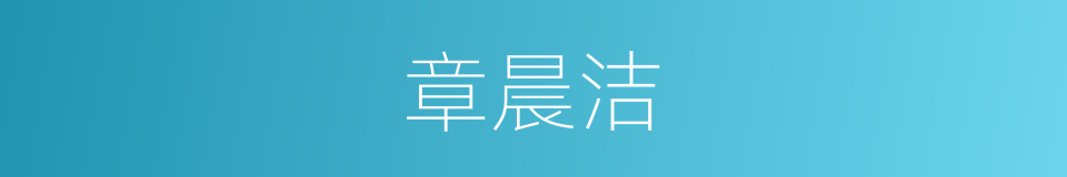 章晨洁的同义词