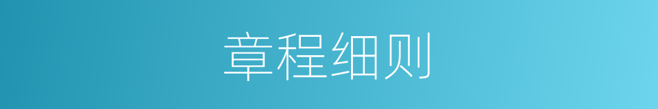 章程细则的同义词