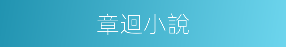 章迴小說的意思
