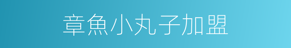 章魚小丸子加盟的同義詞