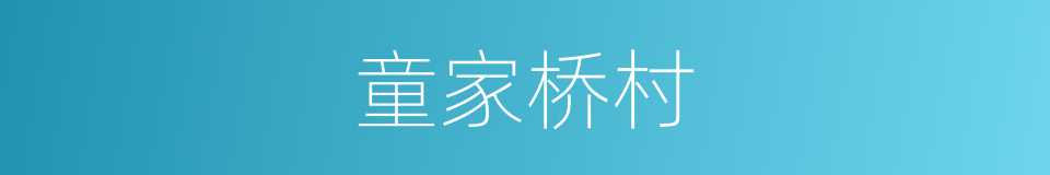 童家桥村的同义词