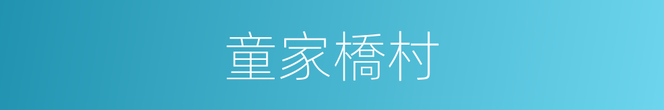 童家橋村的同義詞