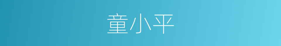 童小平的同义词