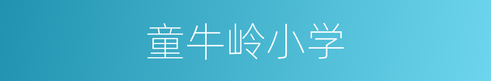 童牛岭小学的同义词