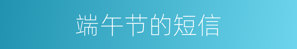 端午节的短信的同义词