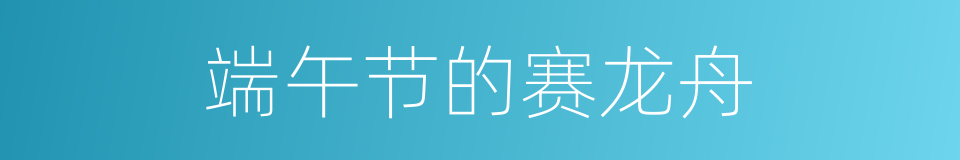 端午节的赛龙舟的同义词