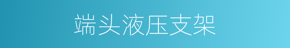 端头液压支架的同义词