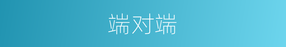 端对端的同义词