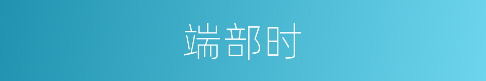 端部时的同义词