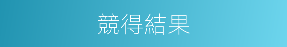 競得結果的同義詞