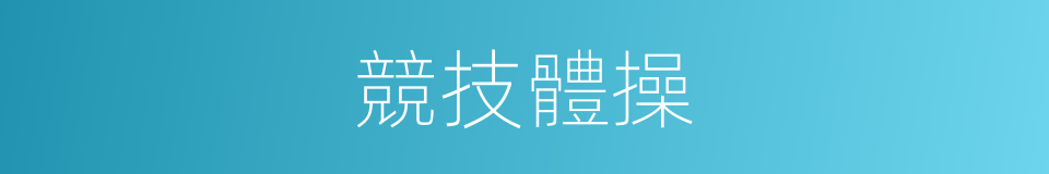 競技體操的意思