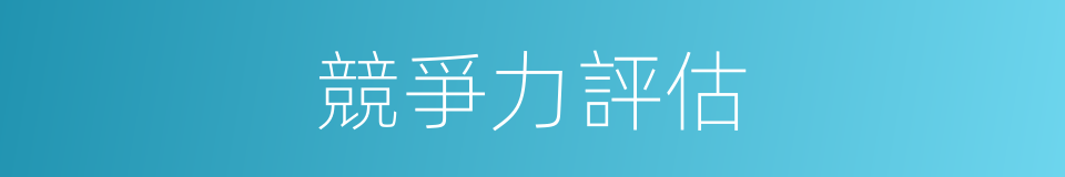 競爭力評估的同義詞