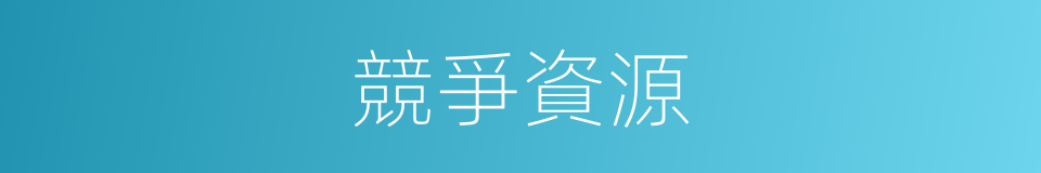 競爭資源的同義詞