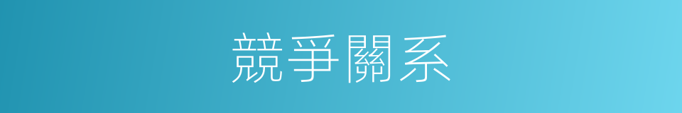 競爭關系的同義詞
