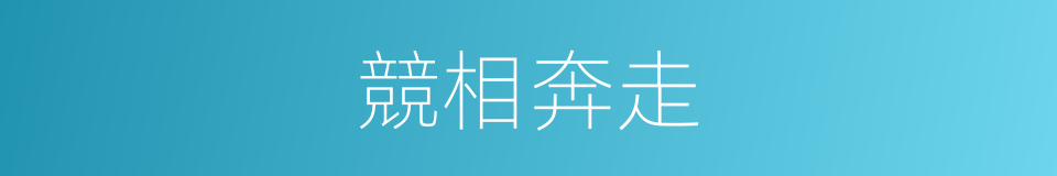 競相奔走的同義詞