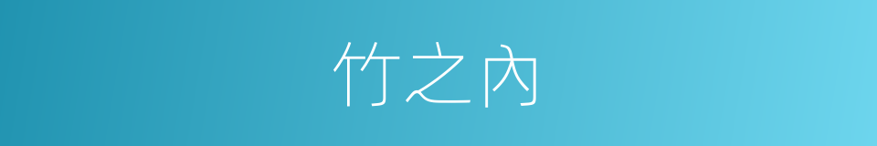 竹之內的意思