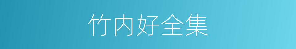 竹内好全集的同义词