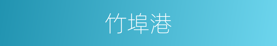 竹埠港的同义词