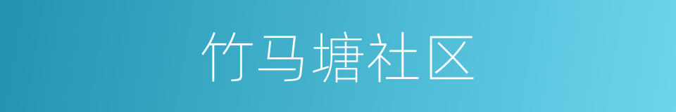 竹马塘社区的同义词