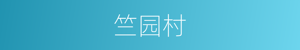 竺园村的同义词